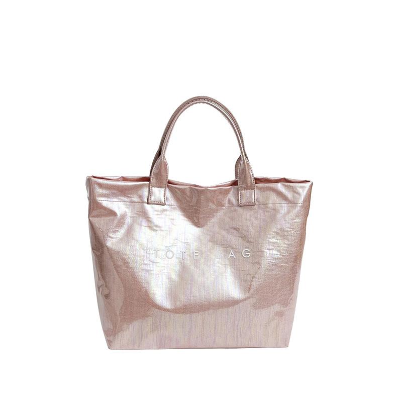 High End New Arrival Women Fashion Handbag Large Capacity Multifunctional Tote Bucket Bag Casual Commute Versatile Laser PVC Bag