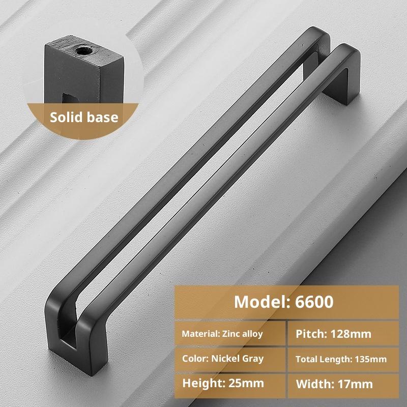 Nordic Furniture Handles Gray Black Brushed Kitchen Cabinet Pulls Handle For Cabinets And Drawers Knobs Kitchen Accesso Hardware