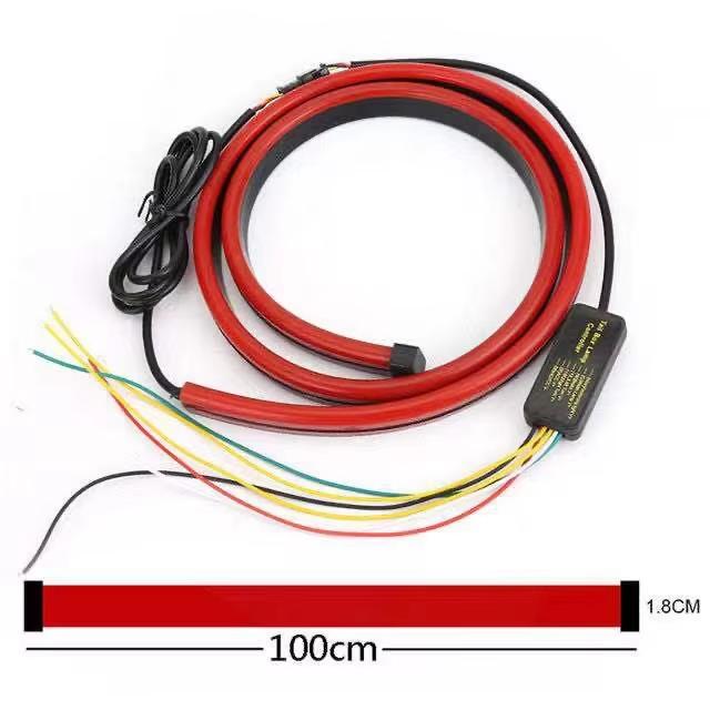90cm 100cm Universal Car High Mount Brake Light Strip Red LED Warning Signal Light Auto Safety Styling Accessories