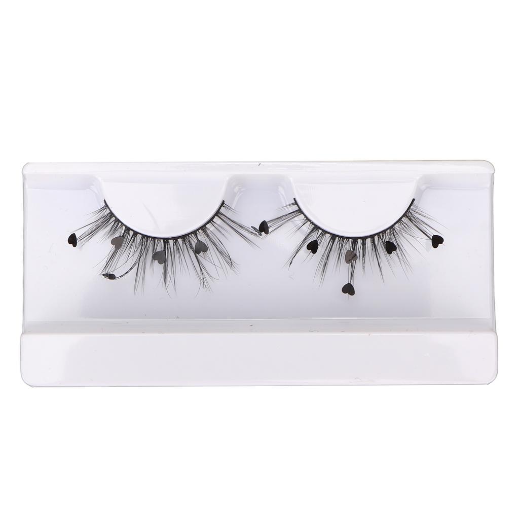 7D False Eyelashes Fluffy Wispy Love Shape Sequin Flutter Fake Eyelashes for Christmas A13