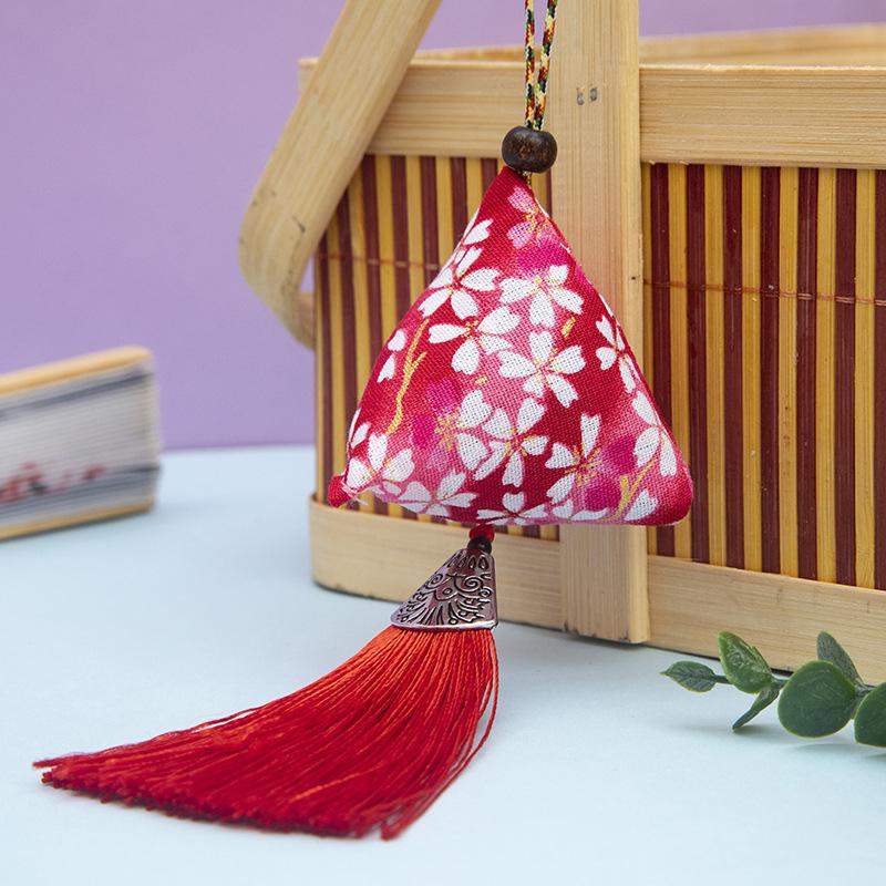 Dragon Boat Festival Zongzi Sachet Triangle Moxa Leaf Sachet Bag with Mosquito Repellent Sachet Gift Box Pendant Shopping Mall Gifts