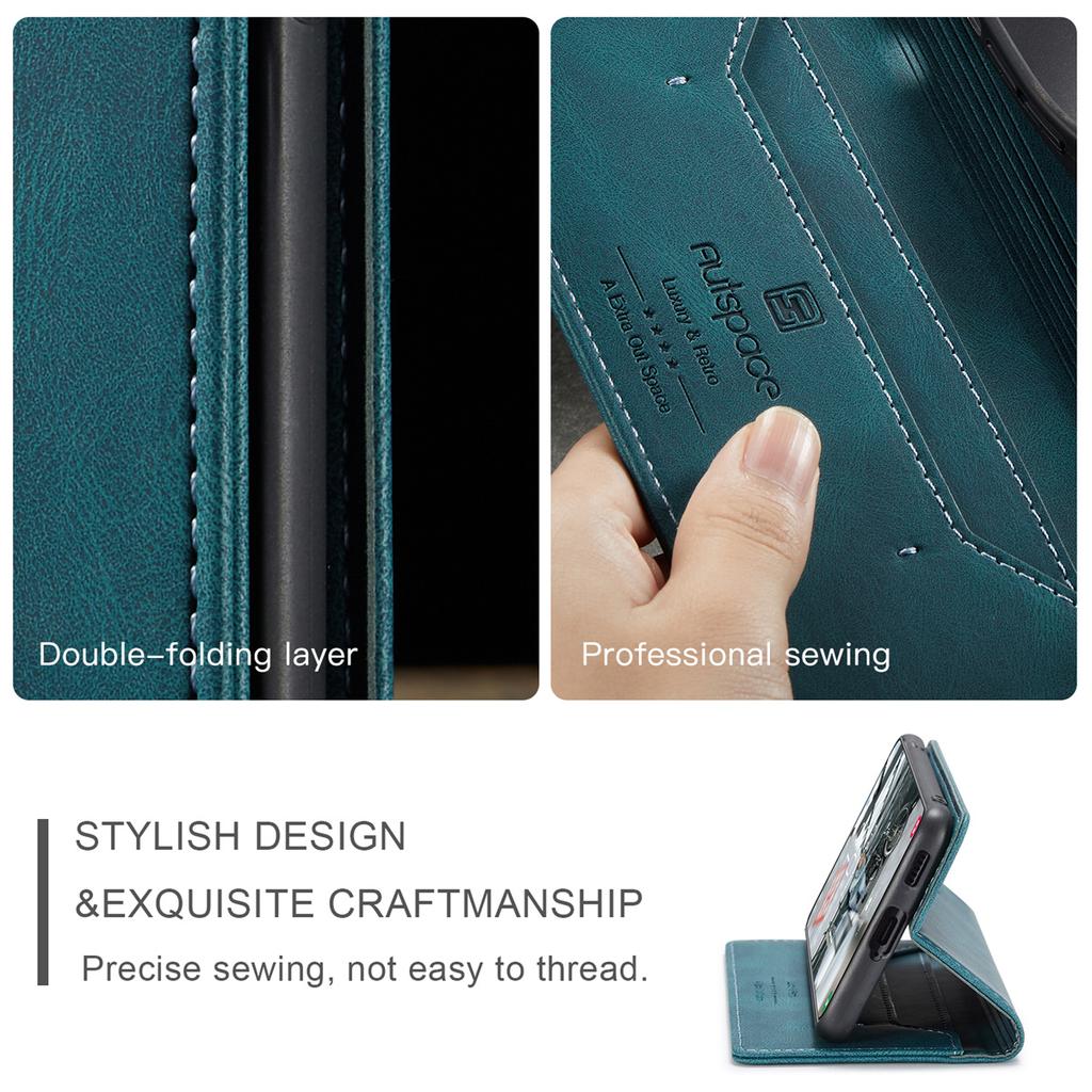 Premium Vintage Leather Wallet Case for Samsung Galaxy S21 FE- Flip Cover with Card Slots, Shockproof Retro Style (4 Colors)