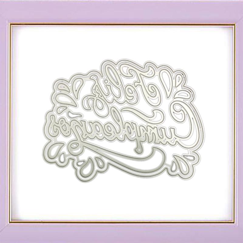 Happy Birthday Letter Border DIY Die Cut for Card Making Frame Cutting Die Embossing Templates for Photo Scrapbook Craft