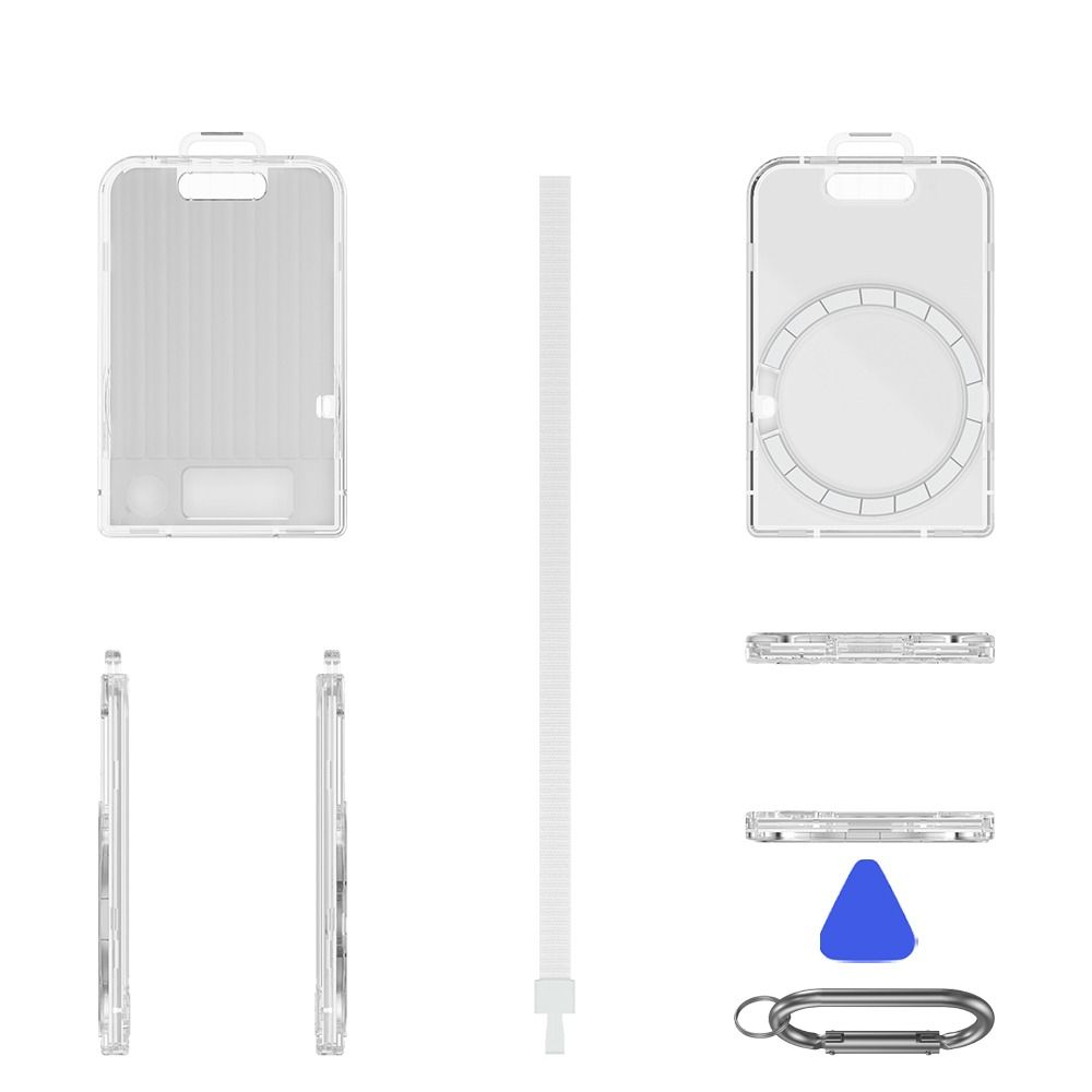 PC Protective Case Magnetic Shockproof Voice Recorder Cover with Lanyard Anti-lost Hard Shell for PLAUD Note/Plaud Note Pro