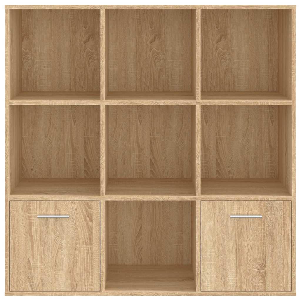 vidaXL Bücherregal Sonoma-Eiche 98x30x98 cm Holzwerkstoff