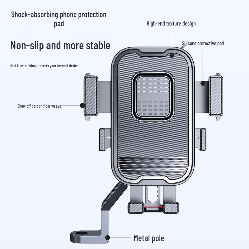 Waterproof Electric Bike & Motorcycle Phone Holder with Sunshade for Navigation