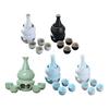 Ensemble de Boissons Japonais Contenant Carafe à Saké Résistante à la Chaleur 4 Tasses Réchaud à Bougie Bougie Anniversaire Pendaison de crémaillère Cadeau