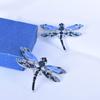 Blue Crystal Vintage Dragonfly Brooches  High Quality Fashion Insect Brooch Pins