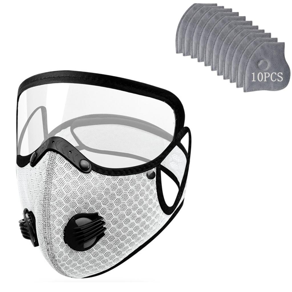 Unisex Reusable Face with 10 Replaceable Filter Inserts, Breathable for Outdoor Work and Daily Use