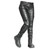 Motorcycle Riding Pants Women PU Leather Protective Gear Windproof Waterproof Crash Resistant Biker Trousers
