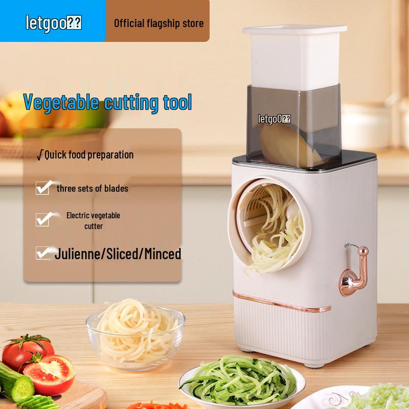 Electric Multifunctional Vegetable Cutter & Grater for Potatoes and Carrots