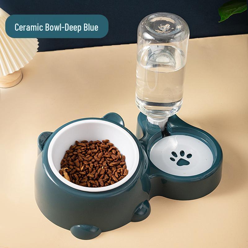 Pet Bowl: 2-in-1 Cat & Dog Feeding and Water Bowl