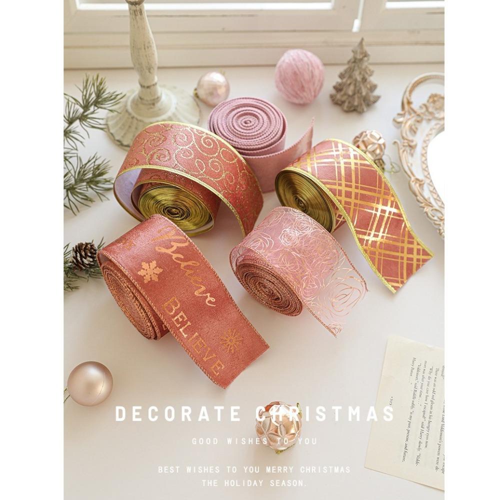 2m Fabric Swirl Ribbon DIY Burlap Ribbon New Christmas Ribbon