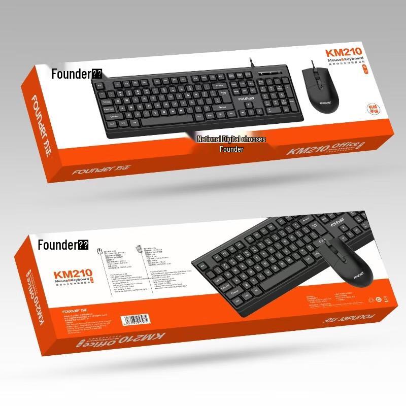 

Founder KM210 Wired Silent Keyboard Mouse Combo