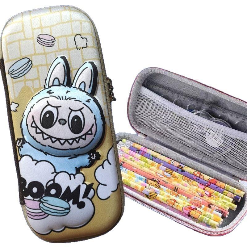 3D three-dimensional cartoon stationery box children's pencil case kindergarten large capacity primary school cheap pencil case