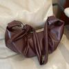 IELGY Korean Style Large-Capacity Retro Soft Leather Pleated Dumpling Bag Lazy Style Casual All-Match One-Shoulder Under