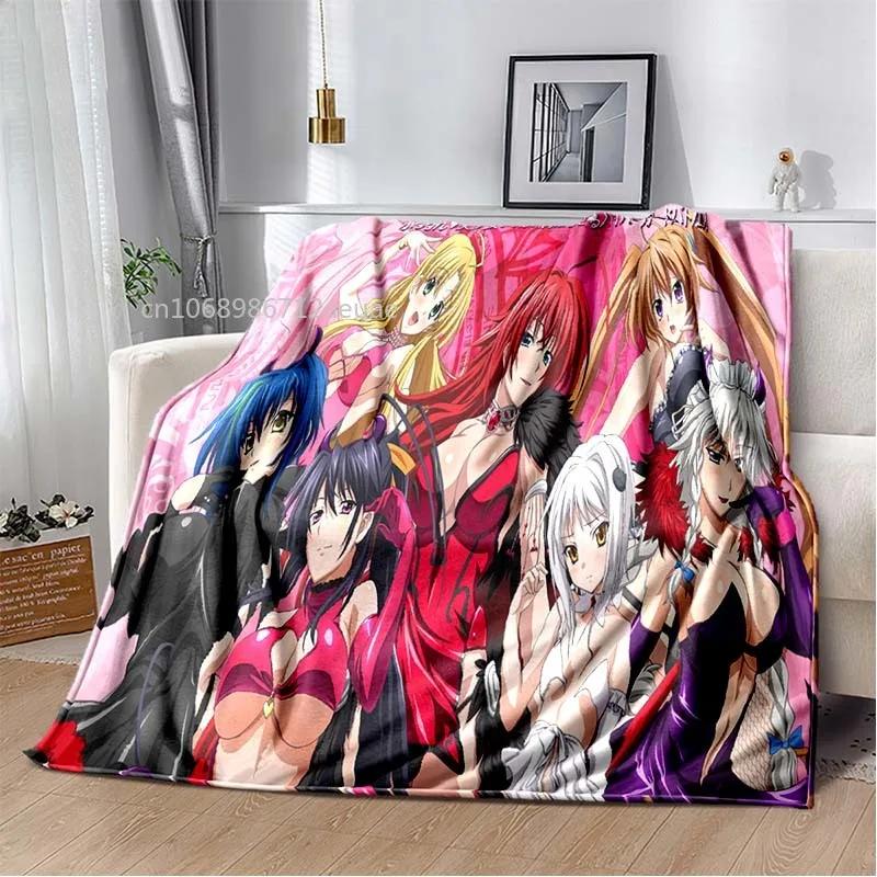 Cartoon Sexy Girl High School DxD Anime 3D Blanket Cover Flannel Blankets for Beds Sofas Warm Bed Sheet Soft Blanket