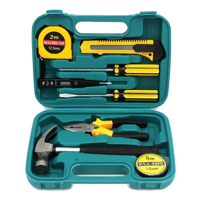 8-piece Set 9-piece Set 12-piece Set 16-piece Set Car Home Dual-purpose Combination Toolbox Car Hardware Tool Set Gifts