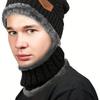 Winter Hats Knit Cap Men and Women Wool Hat Coral Fleece Scarf Outdoor Riding Hat Warm Thickening Plus Wool Neck Protect Cap