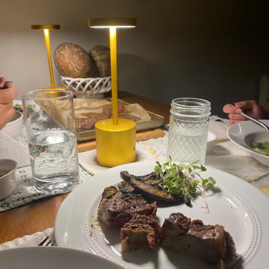 Upgraded Cordless Table Lamp, 5000mAh Rechargeable Battery, IP54 Waterproof, Aluminum Alloy, 3 Color Modes Stepless Dimming Up To 40 Hours, for