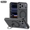 Magnetic For Magsafe Stand Phone Case For iPhone 17 Pro Max 16 15 14 13 Luxury 360 Rotating Ring Holder Protection Shockproof Cover