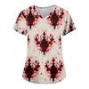 Women's Fashion Casual Halloween Printed Pocket T-shirt Tops