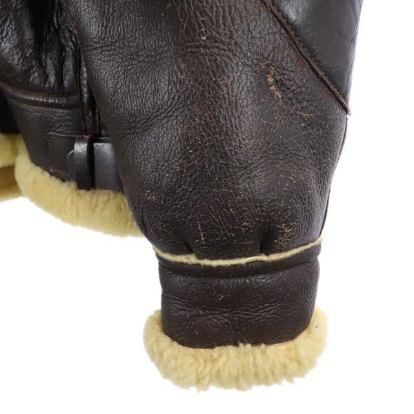 REAL McCOY B-3 Typ Schaffell Fliegerjacke 40 Braun Mouton Herren Gebraucht