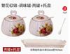 Kitchen Supplies Ceramic Seasoning Jar White Seasoning Tank with Lid with Spoon Pepper Salted Refined Sugar Seasoning Box