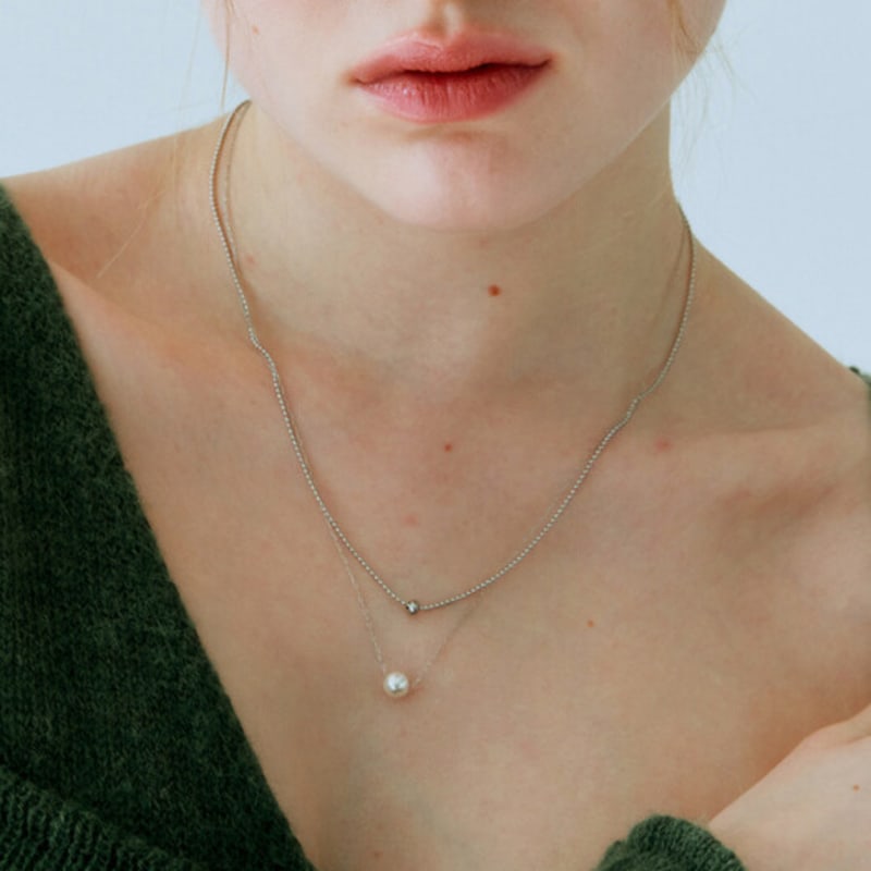 

pearlymore small pearl point surgical two-line necklace free