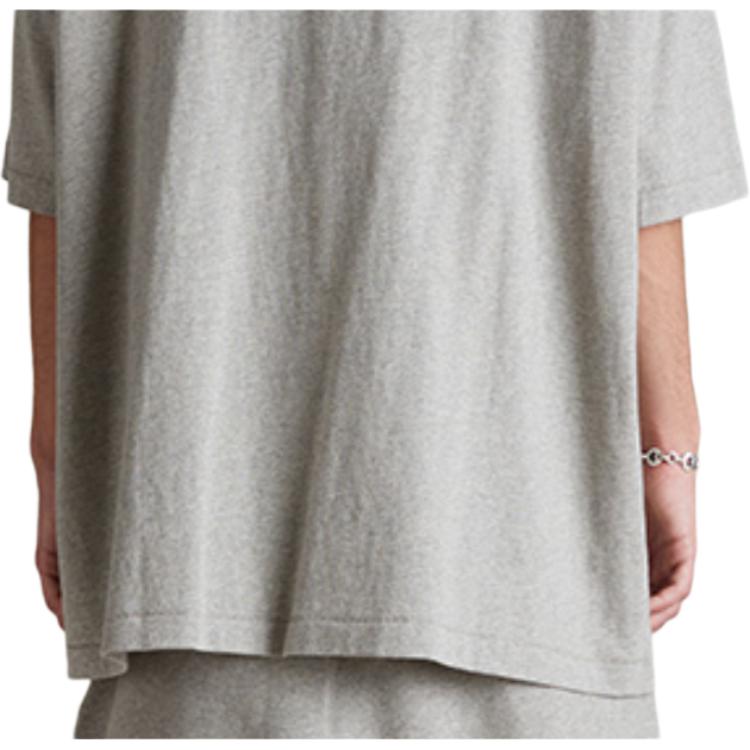 Fear of God Essentials Short-Sleeve Tee Dark Heather Oatmeal Men Tops Grey 125SP244193F