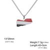  Drip Oil Yemen Map Necklace Stainless Steel Gold Silver Color Fashion Yemeni Flag Pendant Charm Patriotic Gift Wholesale