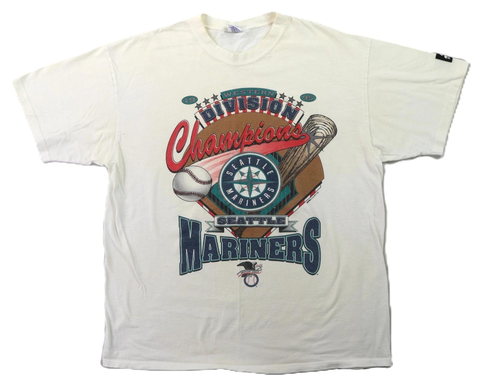 Vintage 90s 1995 USA STARTER L XL White Seattle Mariners Champions T Shirt 3XL