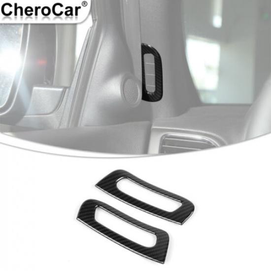 Carbon Fiber A-Pillar Air Vent Outlet Trim Cover For Jeep Grand Cherokee 2017-20
