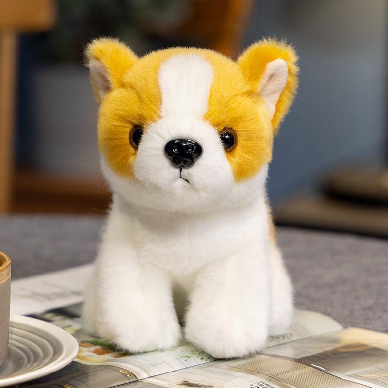 Cute simulation puppy dog Shiba Inu Schnauzer doll plush toy Rottweiler doll children soothing rag doll