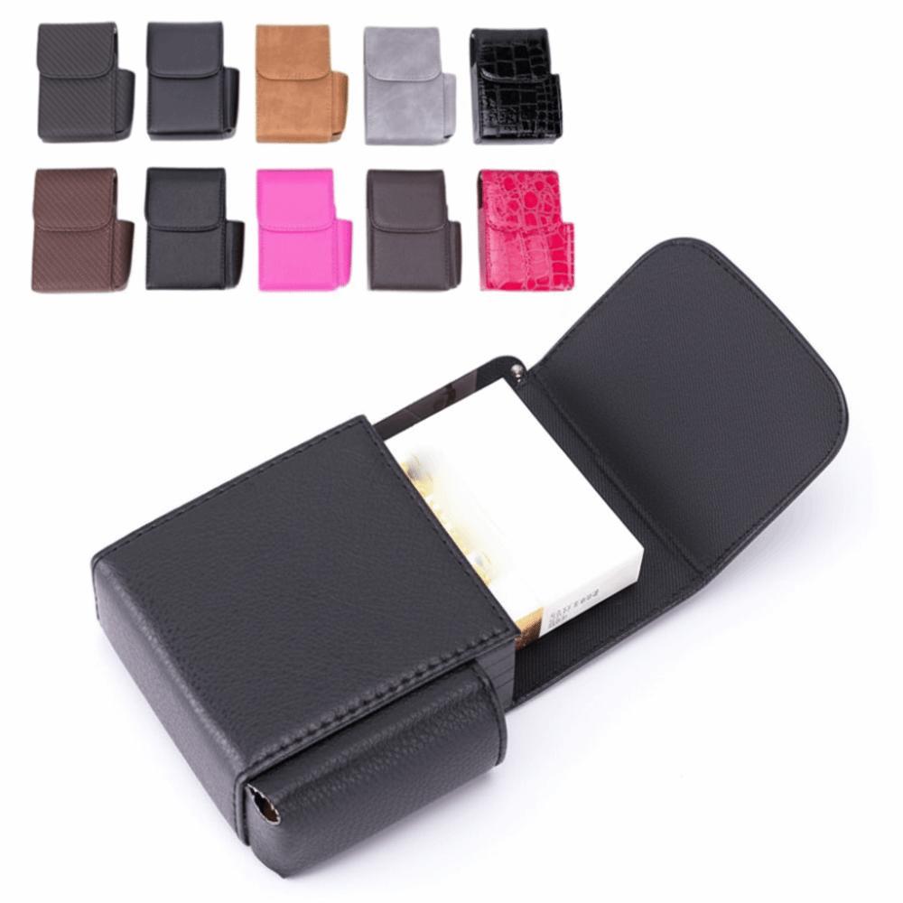 High Quality PU Leather Cigarette Case Portable Stylish Cigarette Box Case Durable Lighter Holder Gift for Men