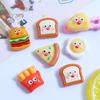 10 Pcs New Cute Cartoon Pizza, French Fries, Hamburgers Series Resin Scrapbook Diy Jewelry Children Gift Hairpin Accessories A57