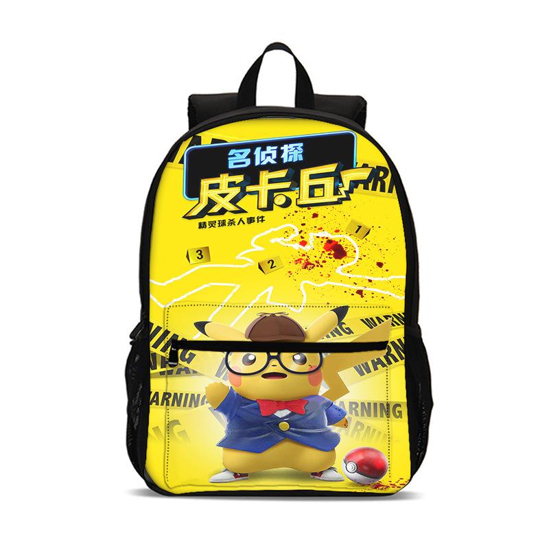 2026 New Pokemon Pikachu Kids Backpack, Creative Primary School Student Bookbag, Lightweight Anti-Lordosis Backpack for Children