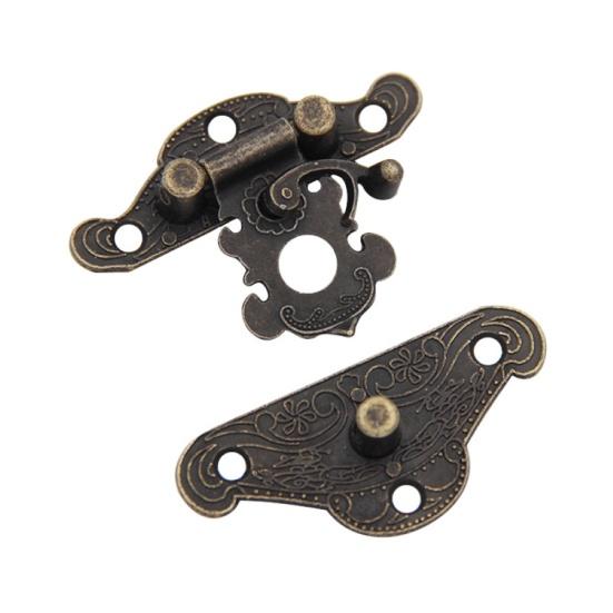 

Винтажный ретро-чемодан для ноутбука, деревянная шкатулка для драгоценностей, защелка, защелка, замок XS