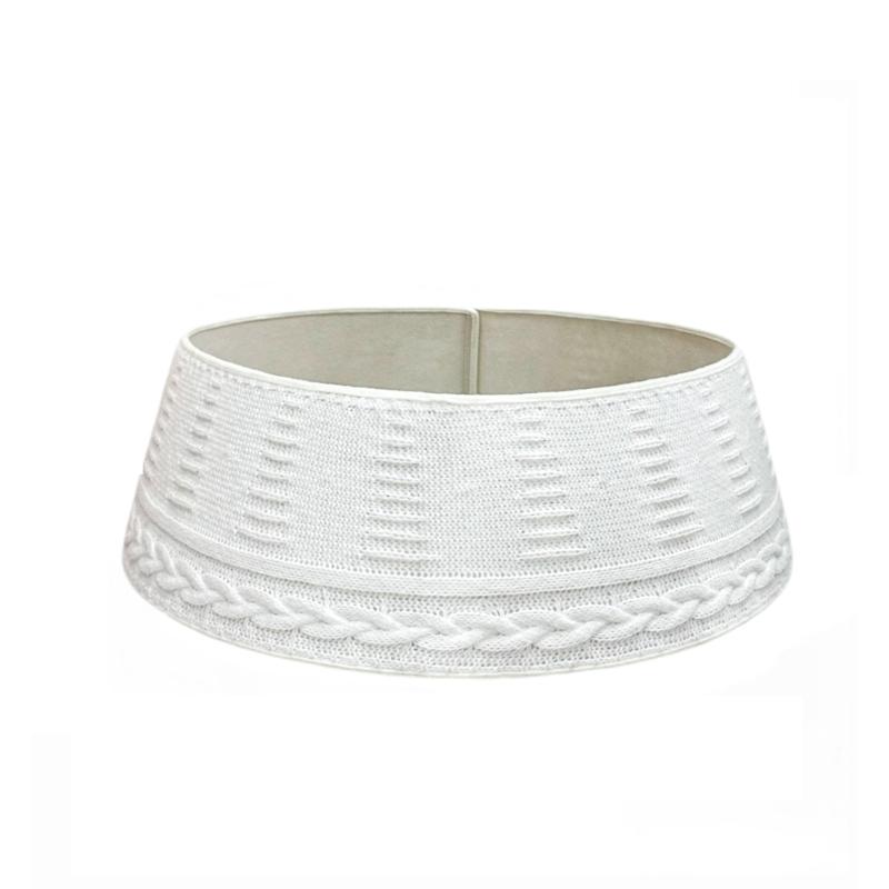 

Юбка для елки Рождественский коврик для елки Чехлы для основания Украшения 28 дюймов Моющийся для украшения зимней праздничной вечеринки белый