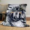 A Juventus logo with a bull silhouette on a textured, abstract background. for all seasons blanket lunch break throw gift