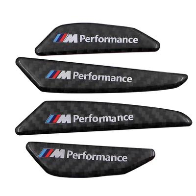 For 4pcs/set Carbon Fiber M Performance Car Body Sticker Car Door Anti-collision Strip Sticker For BMW M3 M5 M6 X1 X3 X5 E34