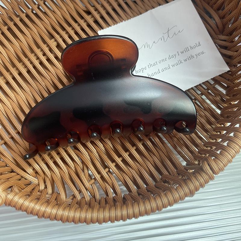 Elegant Retro 10CM Arc Hair Clip Simple Temperament Acrylic Shark Clip For Female Hair Accessories