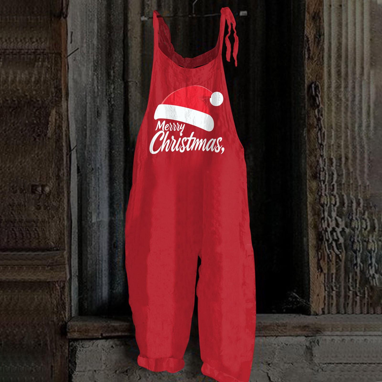 Женский комбинезон с рождественским принтом — фото 7