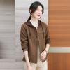 FiveFive Hooded Casual Coat Women's Mother's Jacket Autumn Outwear with Short Zipper Basic Coat