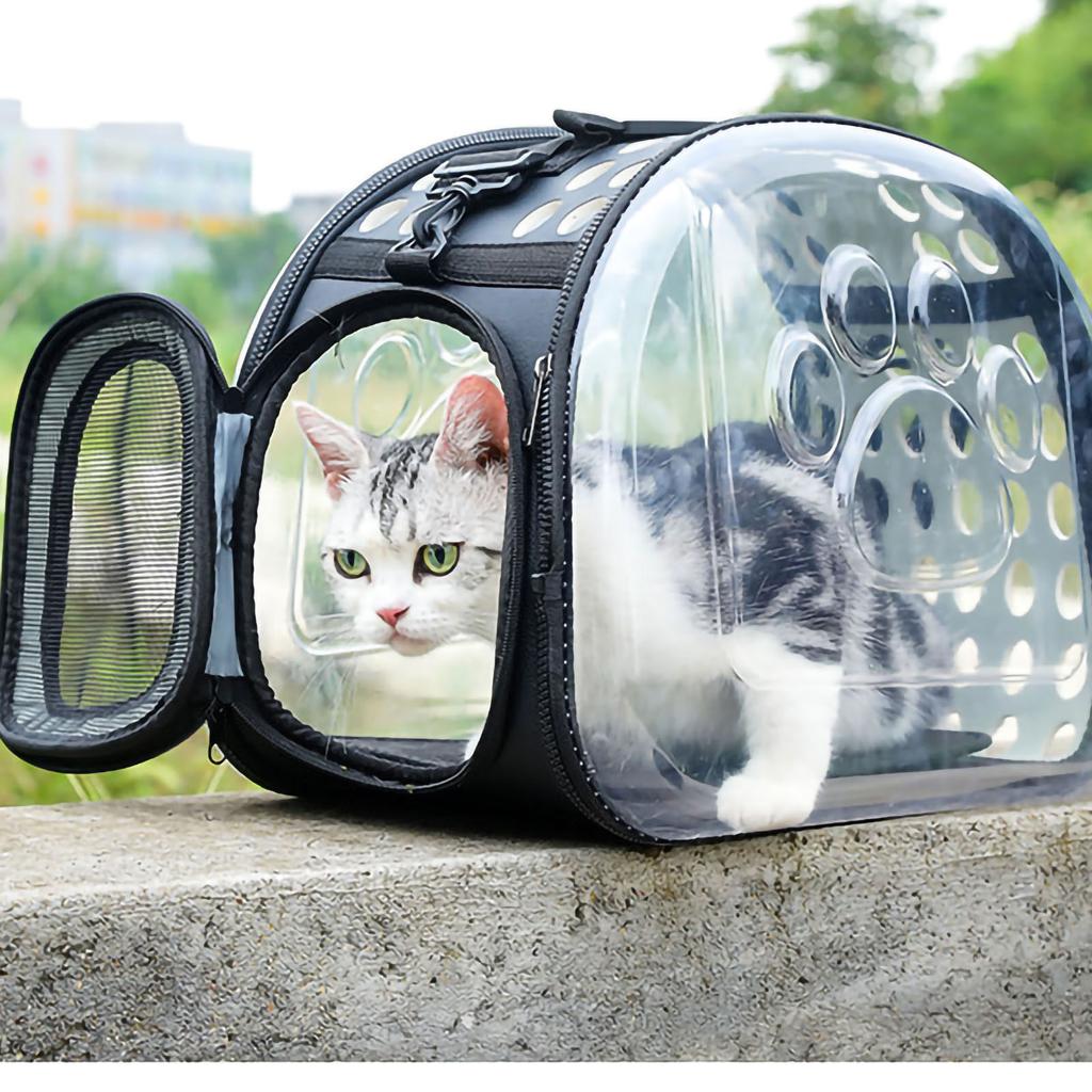 Cat Carrier Backpack Portable Large Capacity Foldable Breathable Handheld Space Capsule Transparent Bags for Outdoor