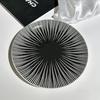 Modern Black and White Ceramic Divided Plate
