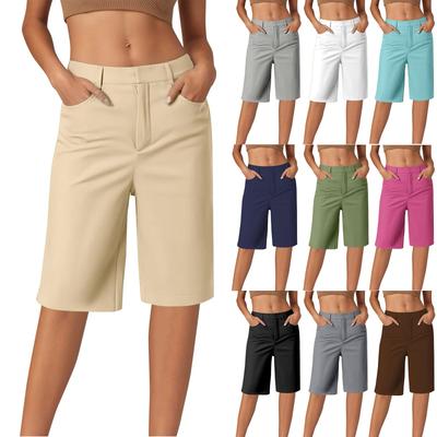 Shorts For Women Casual Straight Wide Leg Half Pants Hiking Vacation Outfits With Pockets