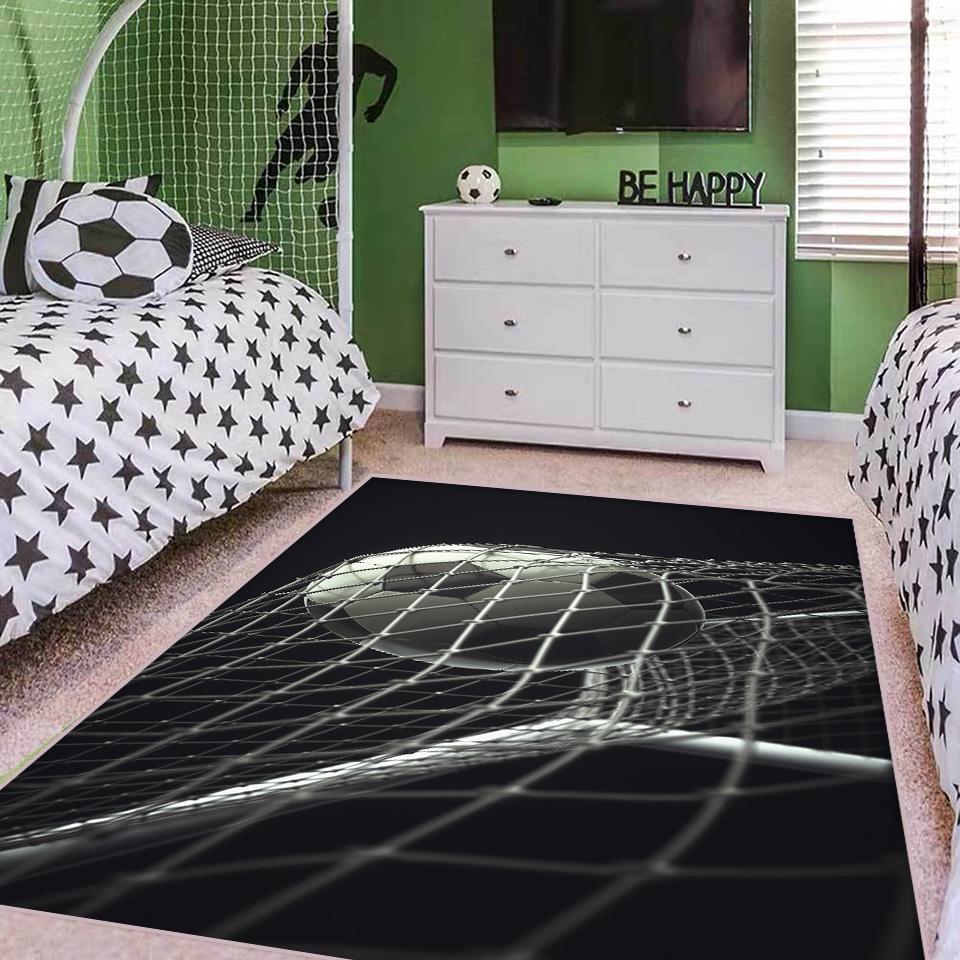 

Football Carpet Living Room Children Bedroom Home Decor Bedside Pad 3D Soccer Play Area Rug Soft Large Mat Chair Floor Carpets 40x60cm 16x24 inch