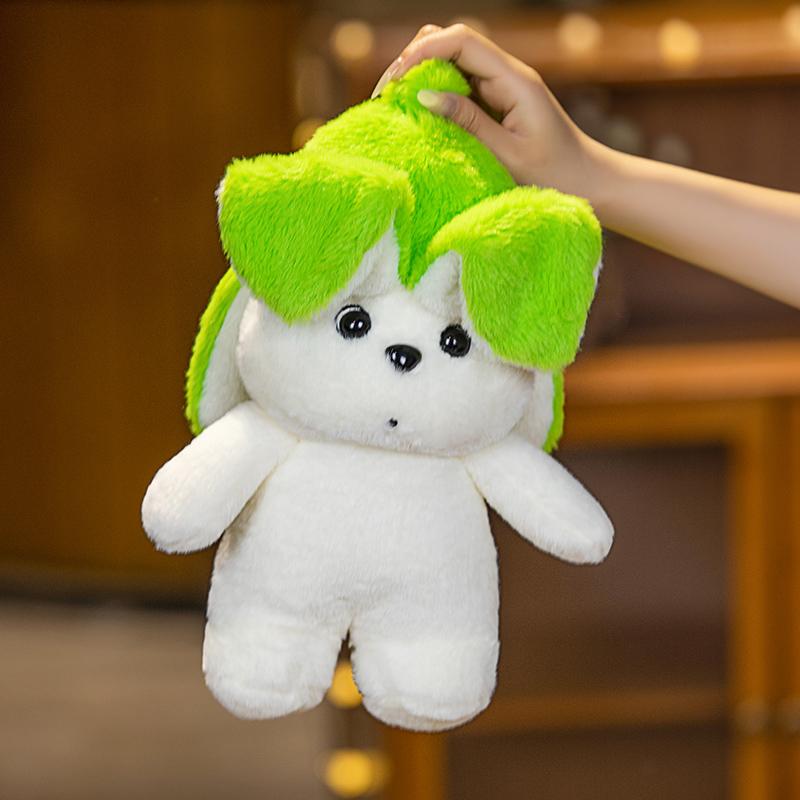

1 шт. 30 см креативная игрушка в виде банановой собаки Peluche Toys Kawaii белая кукла-собака мягкая собачка в шляпе-банане забавная игрушка для детей