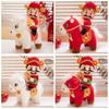 Colorful Horse Plush Doll God of Wealth Cartoon Steed Doll Zodiac Pony Figurine  Home Decoration